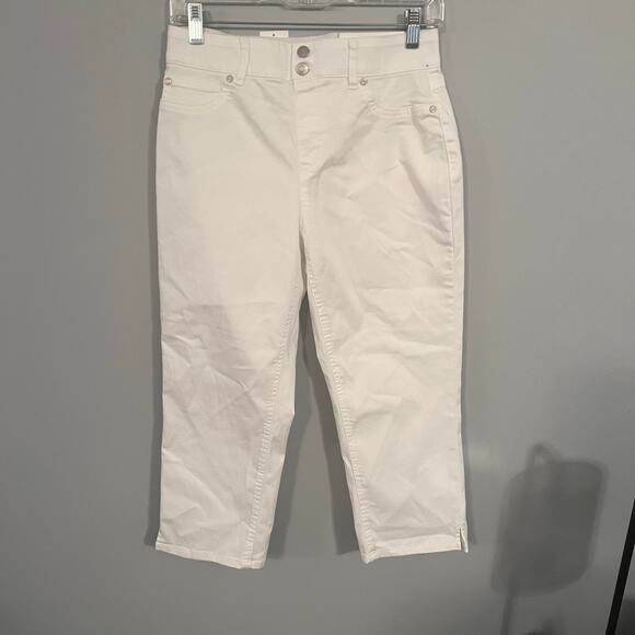 NWT C Est 1946 Hi Rise Denim Skinny Crop Jeans White Size 6 - Picture 1 of 9